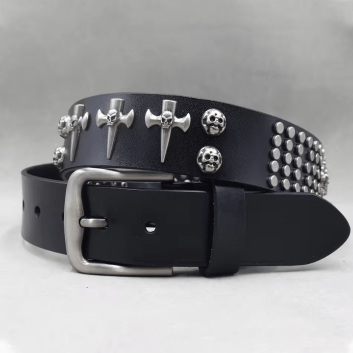 Phantom Studded Gothic Leather Belt - Weston Fletcher