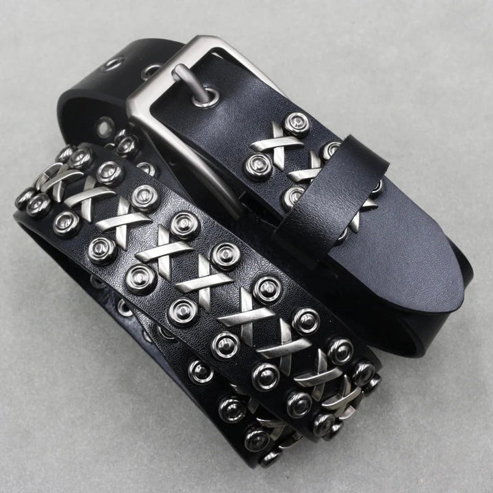 Phantom Studded Gothic Leather Belt - Weston Fletcher