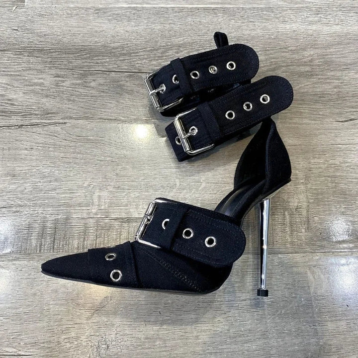 Rebel Chic Buckle Heels - Weston Fletcher