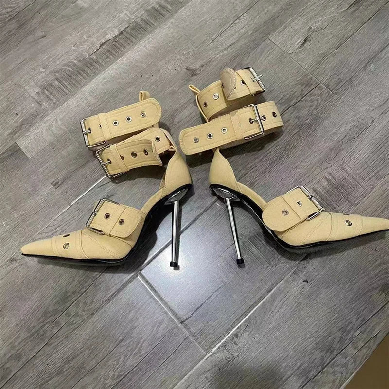 Rebel Chic Buckle Heels - Weston Fletcher