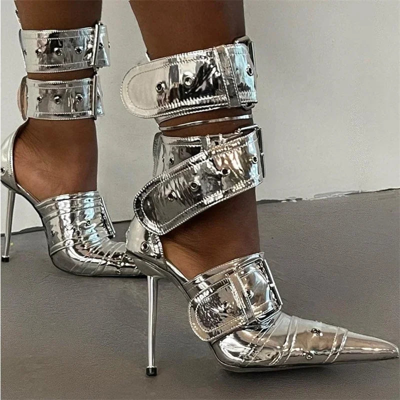 Rebel Chic Buckle Heels - Weston Fletcher