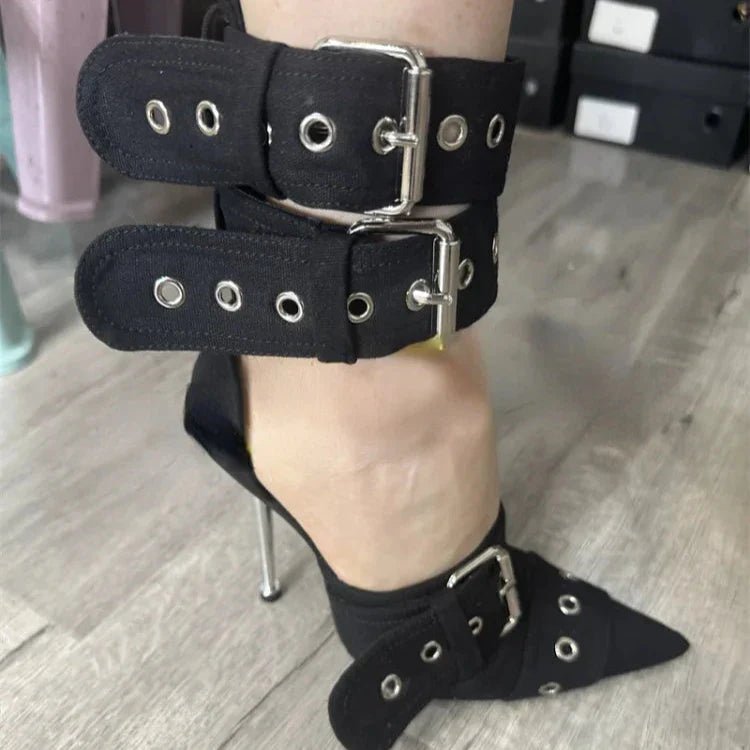 Rebel Chic Buckle Heels - Weston Fletcher