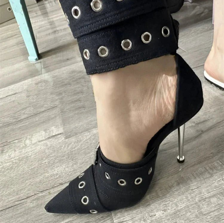 Rebel Chic Buckle Heels - Weston Fletcher