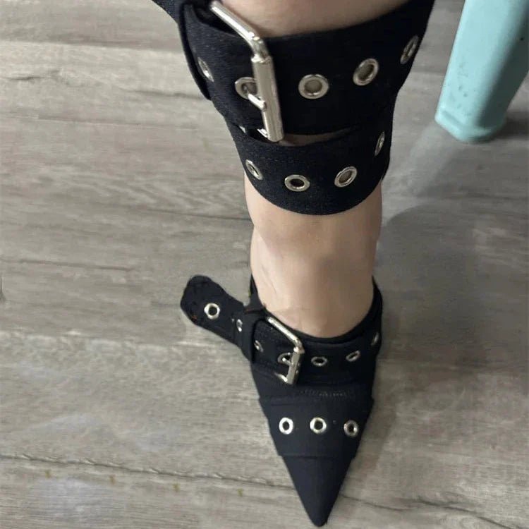 Rebel Chic Buckle Heels - Weston Fletcher