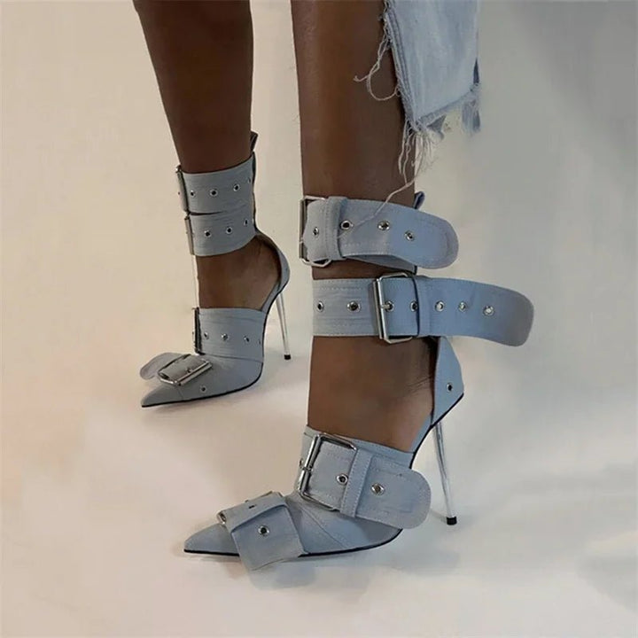 Rebel Chic Buckle Heels - Weston Fletcher