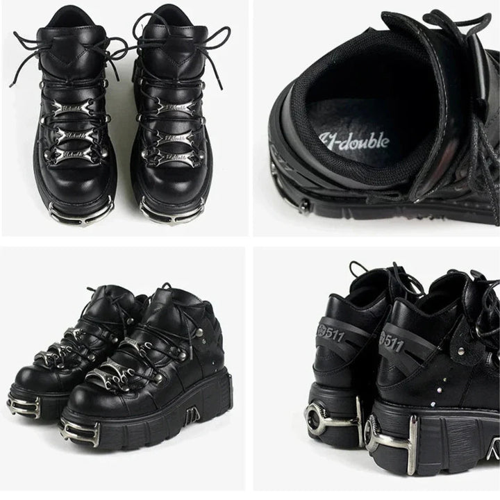 Rebel Rider Punk Ankle Shoes - Weston Fletcher