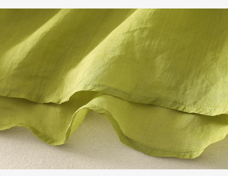 Relaxed Cotton Embroidered Blouse with Botanical Detailing and Curved Hem - Weston Fletcher