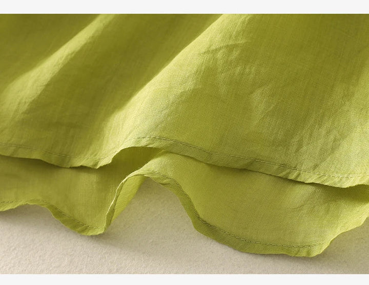 Relaxed Cotton Embroidered Blouse with Botanical Detailing and Curved Hem - Weston Fletcher