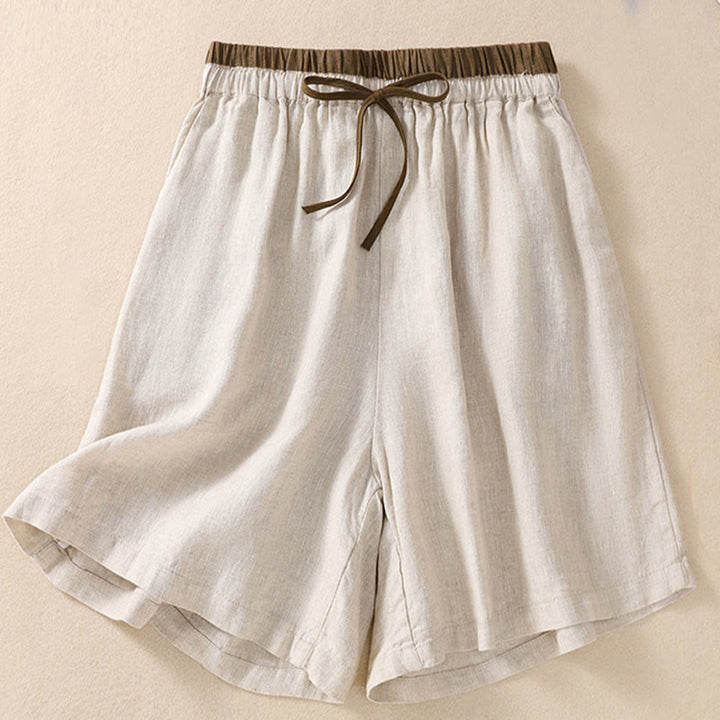 Relaxed Fit Mid - Thigh Shorts with Contrast Waistband and Pockets - Weston Fletcher
