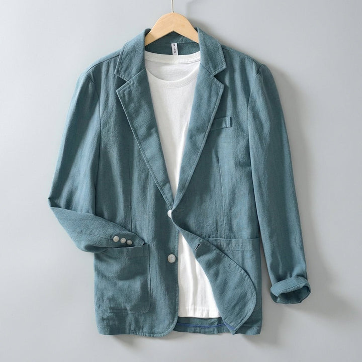 Relaxed Single - Breasted Blazer with Notched Lapel and Patch Pockets - Weston Fletcher