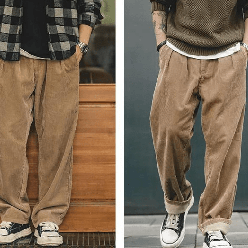 Retro Wide - Leg Corduroy Trousers - Weston Fletcher