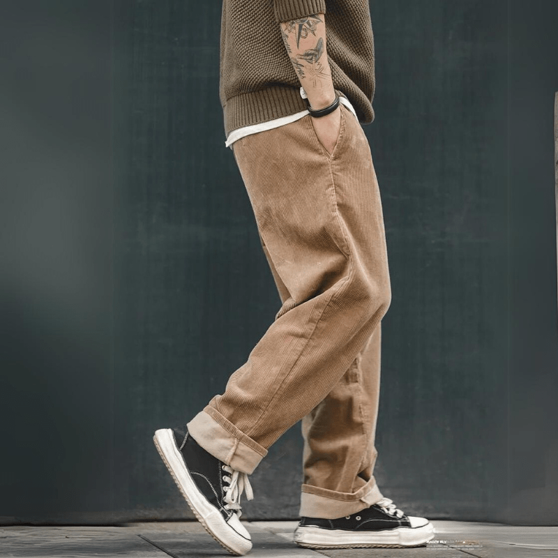 Retro Wide - Leg Corduroy Trousers - Weston Fletcher