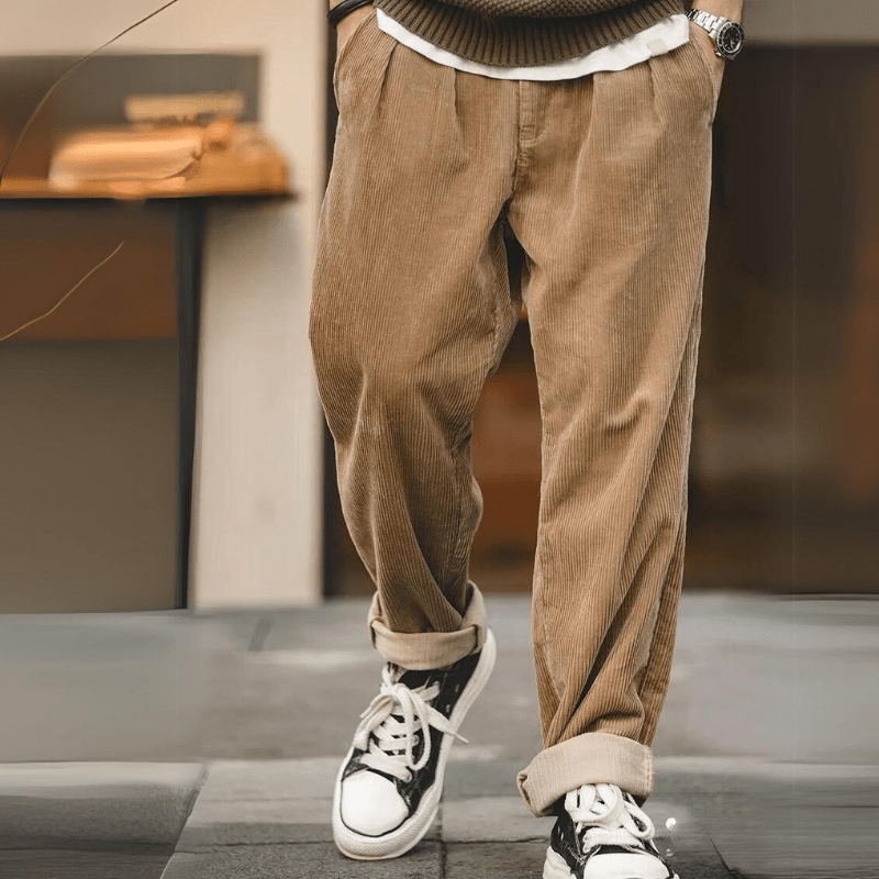 Retro Wide - Leg Corduroy Trousers - Weston Fletcher