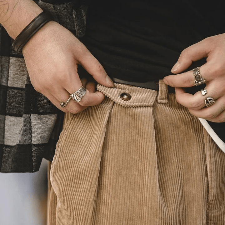 Retro Wide - Leg Corduroy Trousers - Weston Fletcher