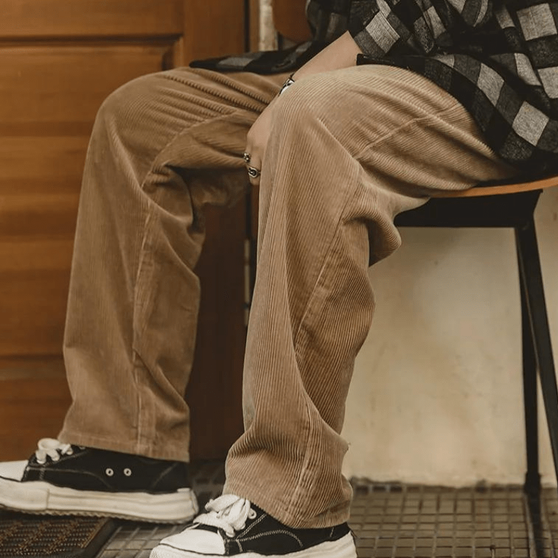 Retro Wide - Leg Corduroy Trousers - Weston Fletcher