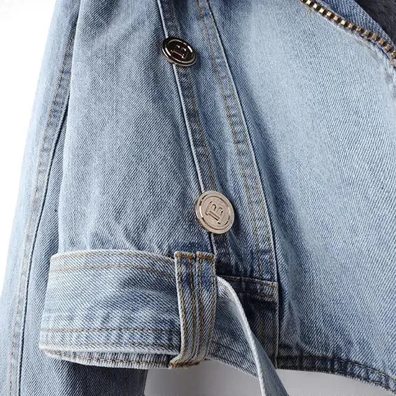 Roxanne Fox Fur Denim Jacket - Weston Fletcher