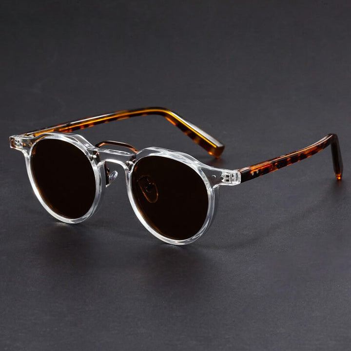 San Piero Vintage - Inspired Round Acetate Sunglasses with Signature Keyhole Bridge - Weston Fletcher