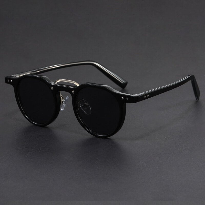 San Piero Vintage - Inspired Round Acetate Sunglasses with Signature Keyhole Bridge - Weston Fletcher
