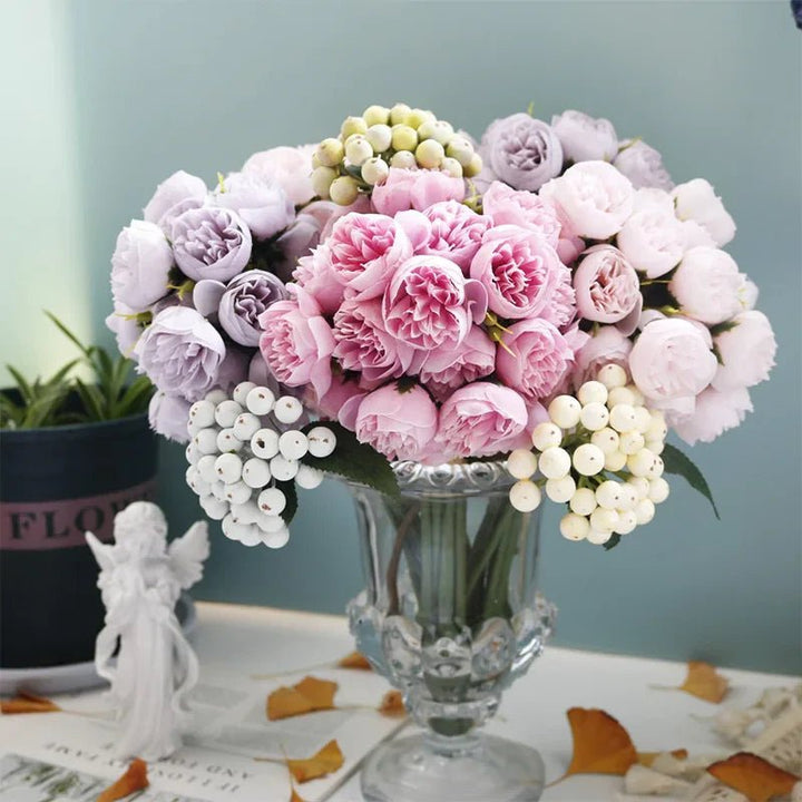Serene Silk Floral Peony Bouquet - Weston Fletcher