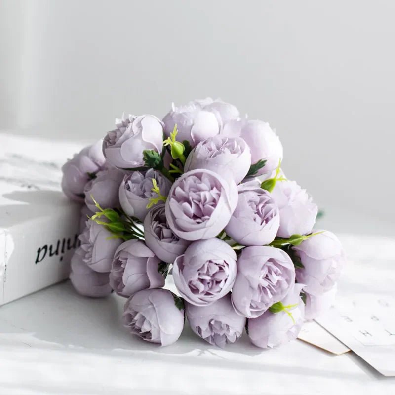 Serene Silk Floral Peony Bouquet - Weston Fletcher