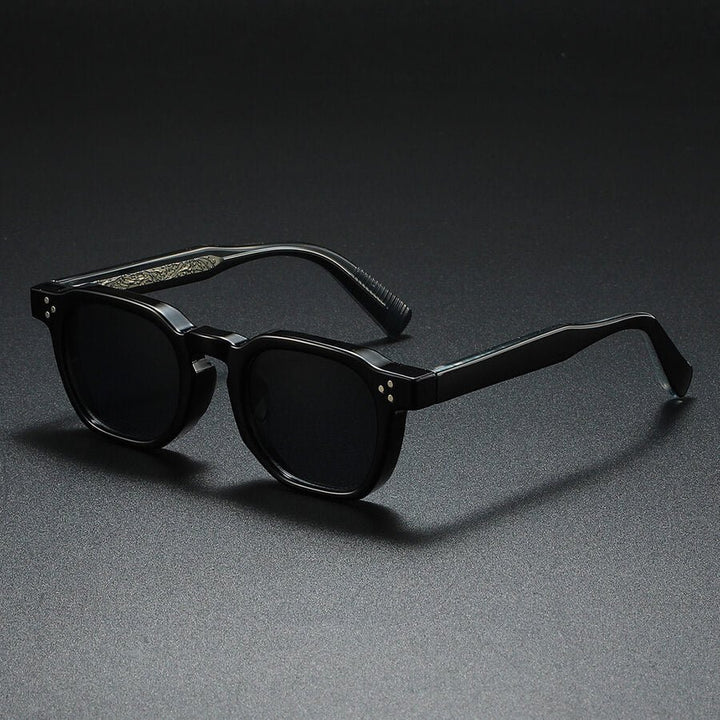 Silano Acetate Square Retro Sunglasses with Sculpted Textured Temples - Weston Fletcher