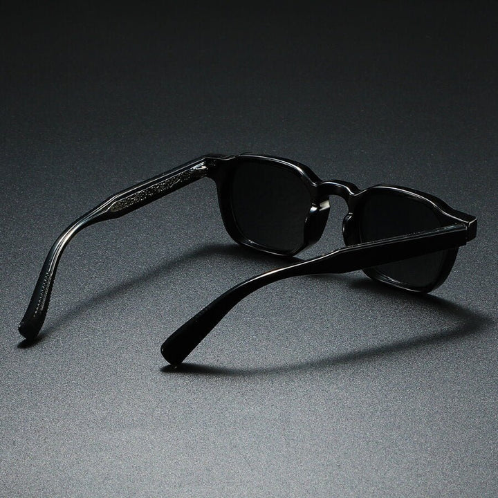 Silano Acetate Square Retro Sunglasses with Sculpted Textured Temples - Weston Fletcher