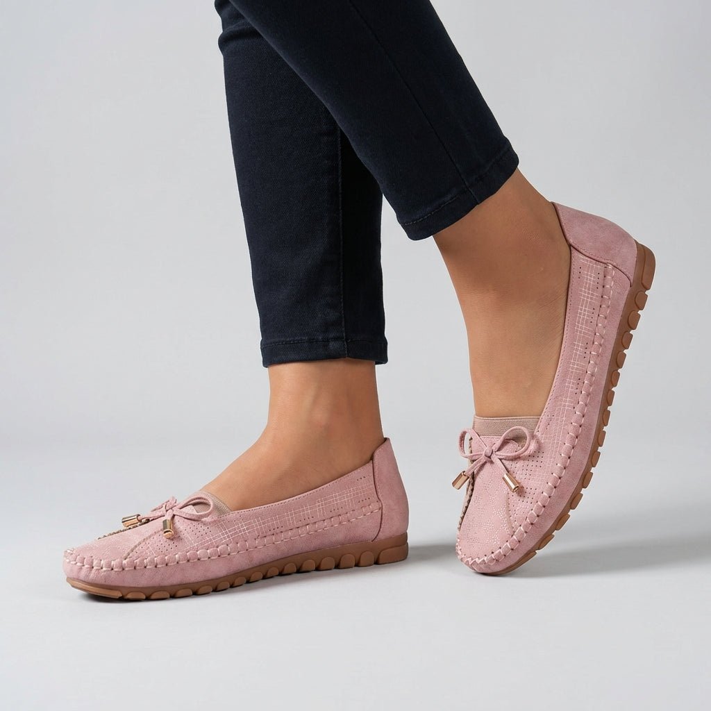 Slip - On Flat Loafers with Bow and Tasseled Detail - Weston Fletcher