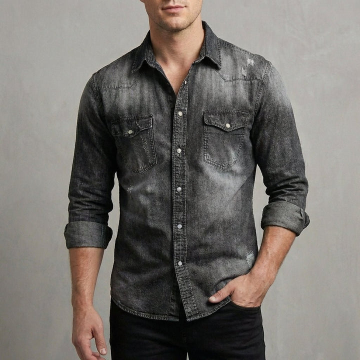 Theodore Willow Fitted Shirt with Western Yoke Detailing - Weston Fletcher