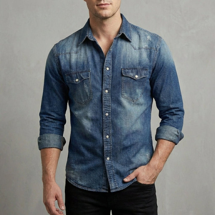 Theodore Willow Fitted Shirt with Western Yoke Detailing - Weston Fletcher