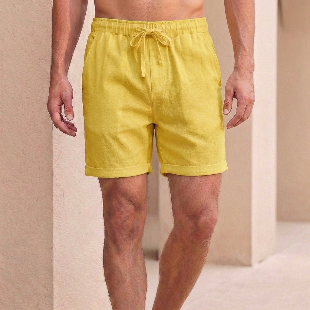 Tom Relaxed Fit Drawstring Shorts with Rolled Cuffs - Weston Fletcher