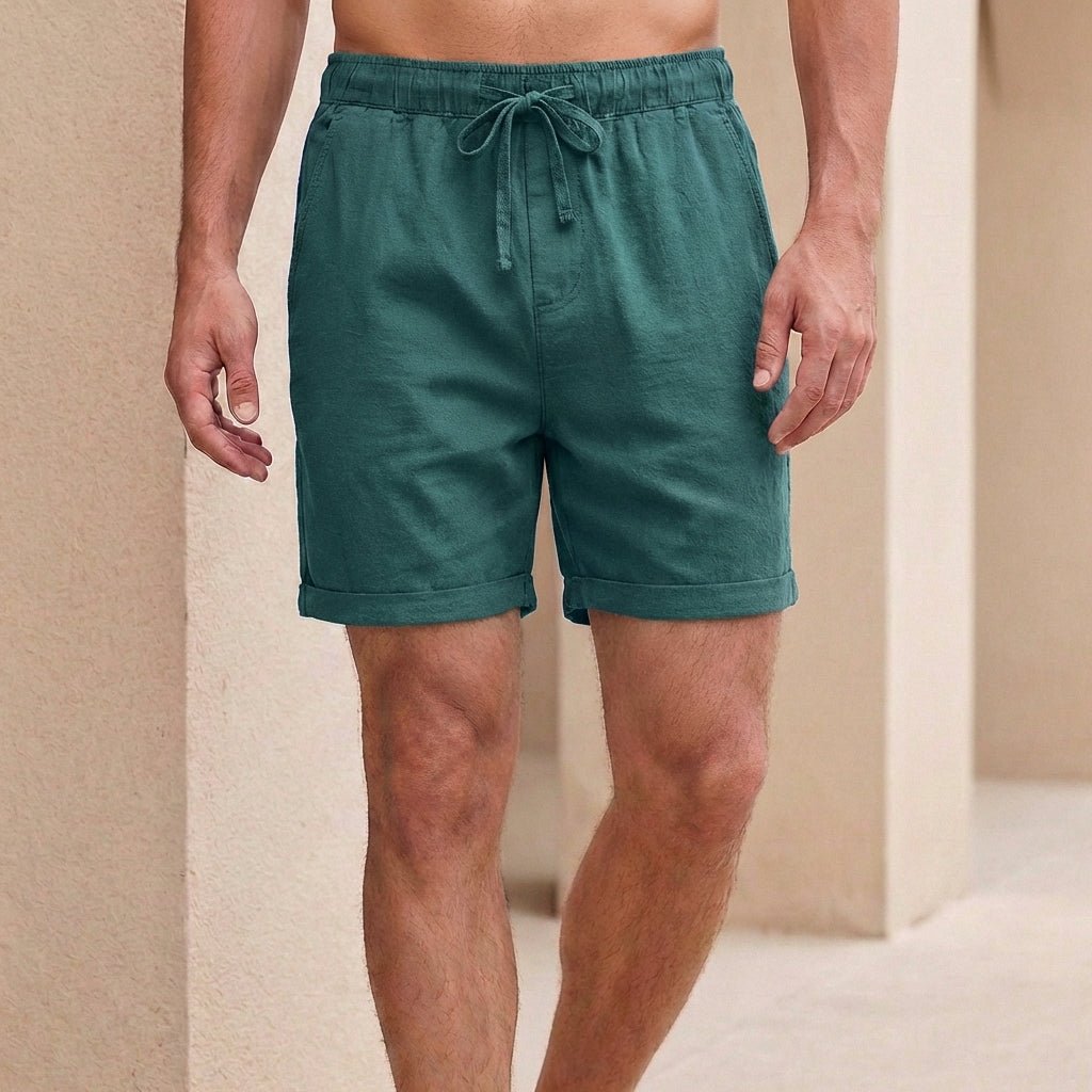Tom Relaxed Fit Drawstring Shorts with Rolled Cuffs - Weston Fletcher