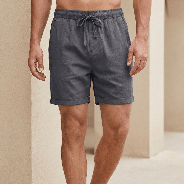 Tom Relaxed Fit Drawstring Shorts with Rolled Cuffs - Weston Fletcher