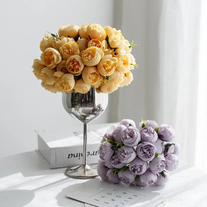 Tranquility Silk Floral Peony Bouquet - Weston Fletcher