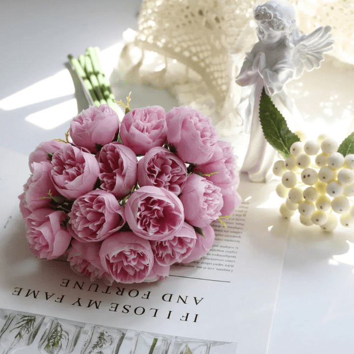 Tranquility Silk Floral Peony Bouquet - Weston Fletcher