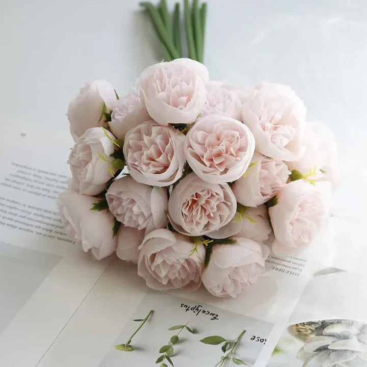Tranquility Silk Floral Peony Bouquet - Weston Fletcher