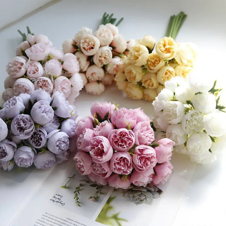 Tranquility Silk Floral Peony Bouquet - Weston Fletcher