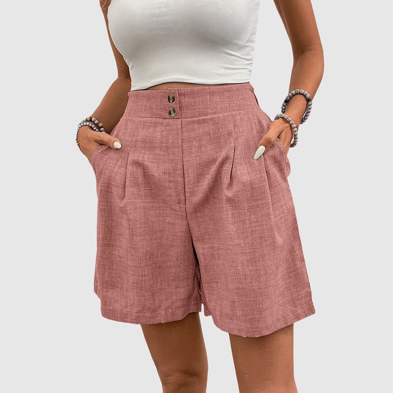 Valentina Rossi Pleated High - Waist Wide - Leg Shorts for Daywear - Weston Fletcher