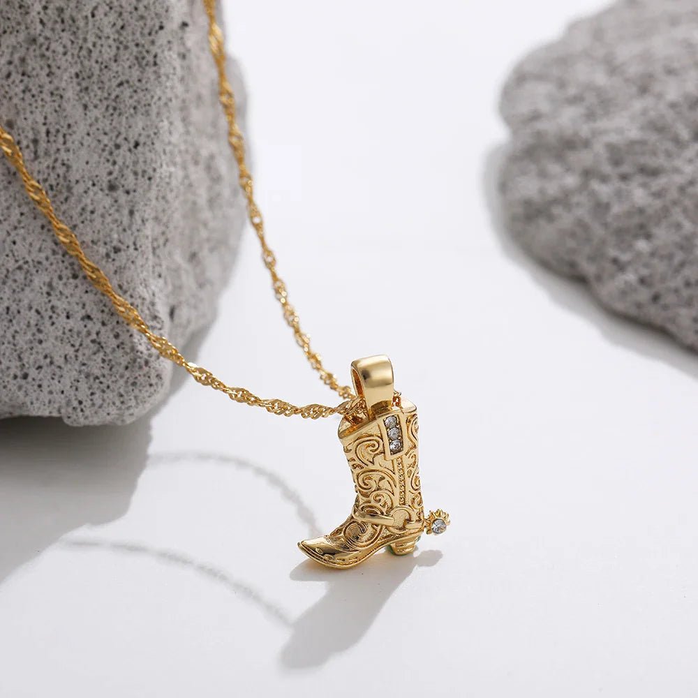 Vintage Cowgirl Boot Necklace - Weston Fletcher
