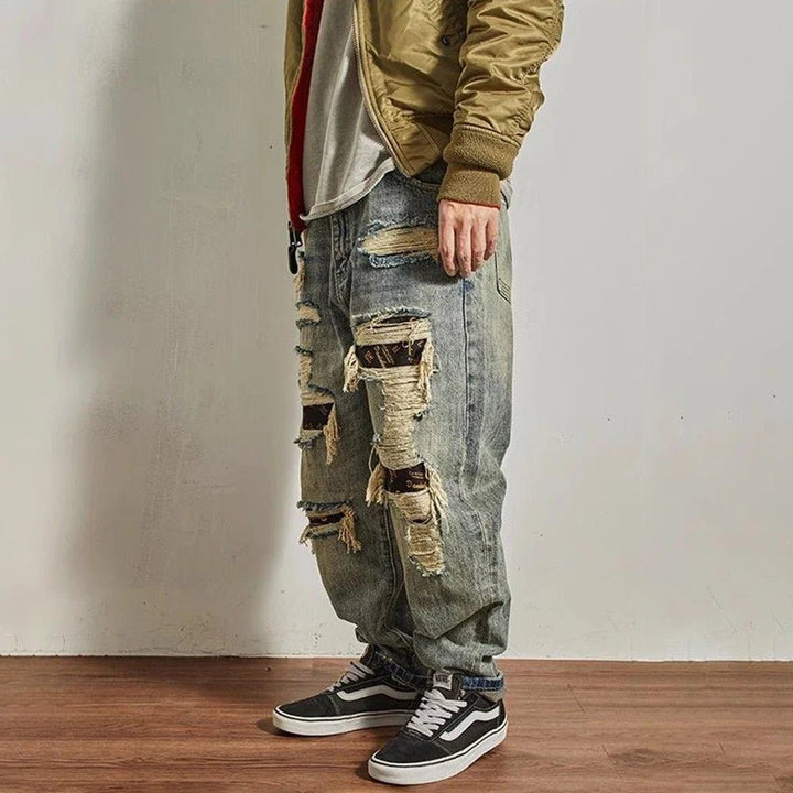 Wastelane Wide - Leg Distressed Jeans - Weston Fletcher