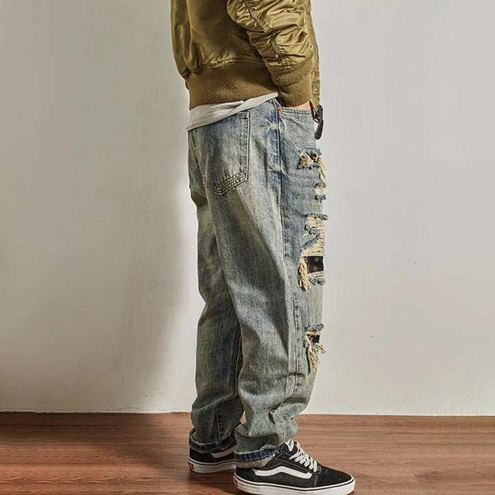 Wastelane Wide - Leg Distressed Jeans - Weston Fletcher