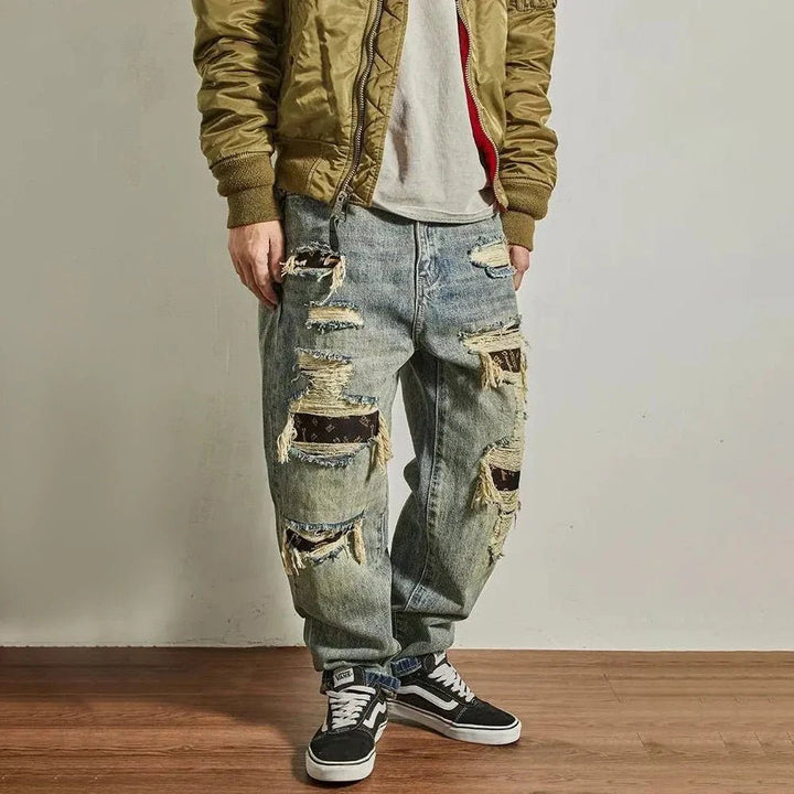 Wastelane Wide - Leg Distressed Jeans - Weston Fletcher
