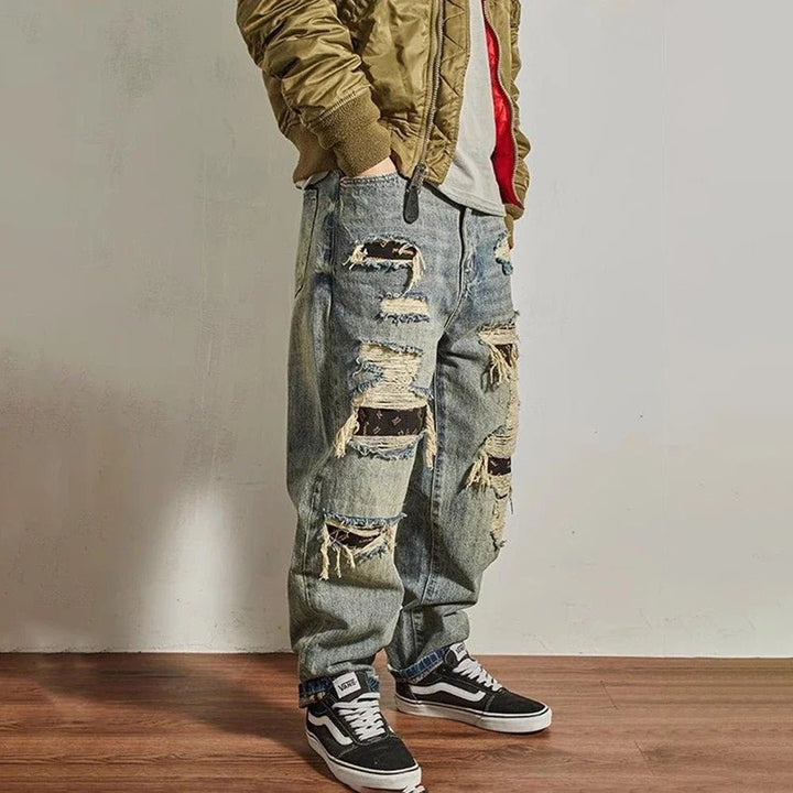 Wastelane Wide - Leg Distressed Jeans - Weston Fletcher