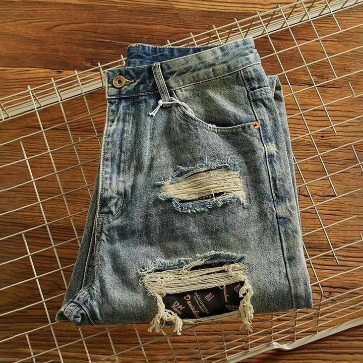 Wastelane Wide - Leg Distressed Jeans - Weston Fletcher