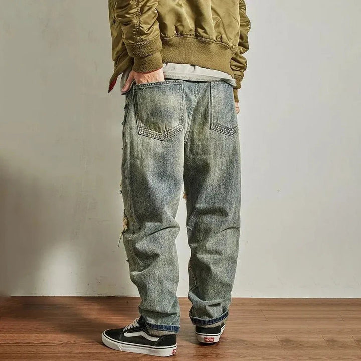 Wastelane Wide - Leg Distressed Jeans - Weston Fletcher