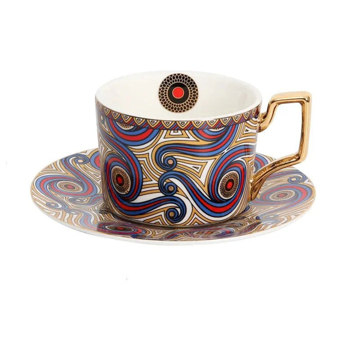 Zafira Mosaic Artisan Cup & Saucer Set - Weston Fletcher