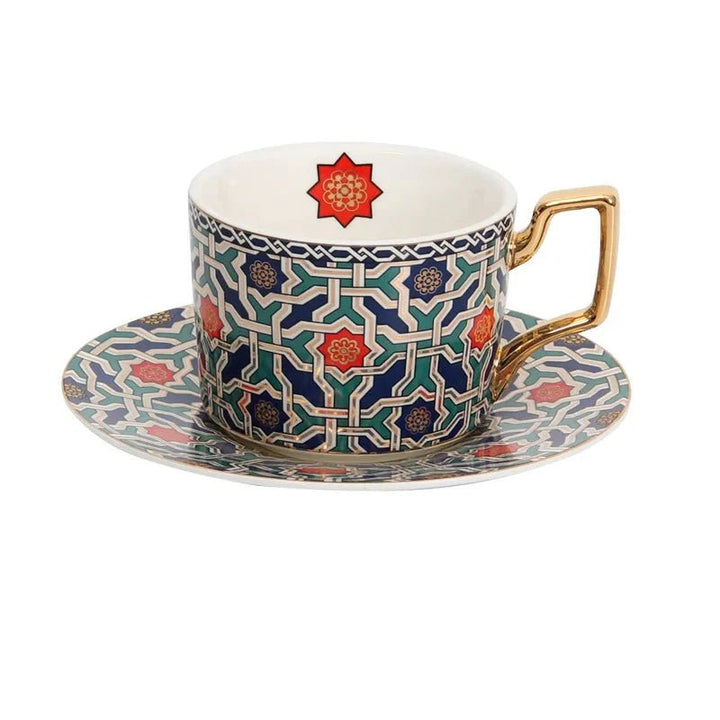 Zafira Mosaic Artisan Cup & Saucer Set - Weston Fletcher