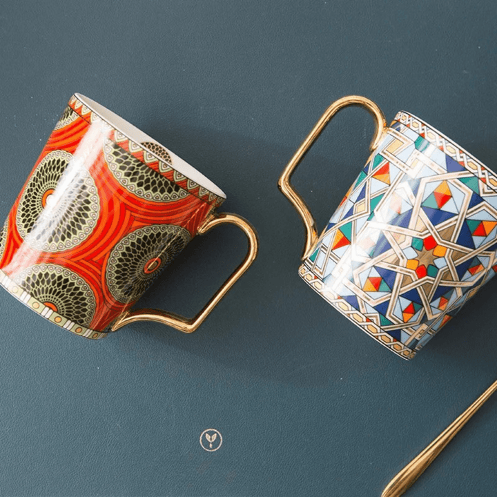 Zafira Mosaic Artisan Cup & Saucer Set - Weston Fletcher