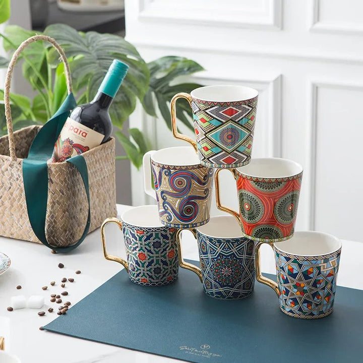 Zafira Mosaic Artisan Cup & Saucer Set - Weston Fletcher