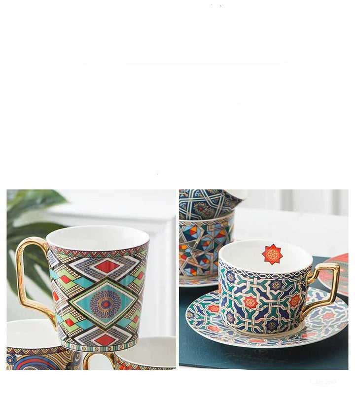 Zafira Mosaic Artisan Cup & Saucer Set - Weston Fletcher