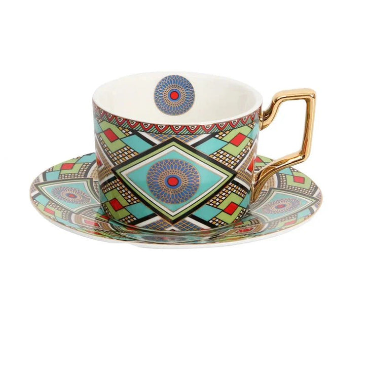 Zafira Mosaic Artisan Cup & Saucer Set - Weston Fletcher